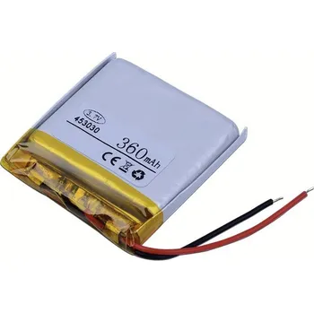 Li-Pol baterie 360mAh, 3.7V, 453030