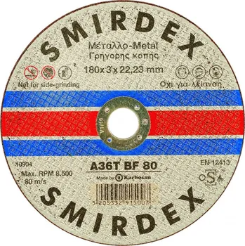 Řezný kotouč Smirdex 911 Metal řezný kotouč 180 mm x 3 mm x 22 mm