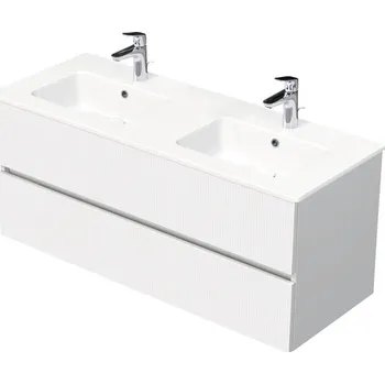 Koupelnový nábytek Koupelnová skříňka s umyvadlem Intedoor LINES bílá matná 121 x 57,5 x 46,5 cm LIN 121 2Z 0606/A8916