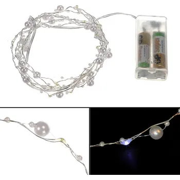 kempingová lampa Autronic Řetěz s LED světýlky na baterie barva studená bílá LED877187