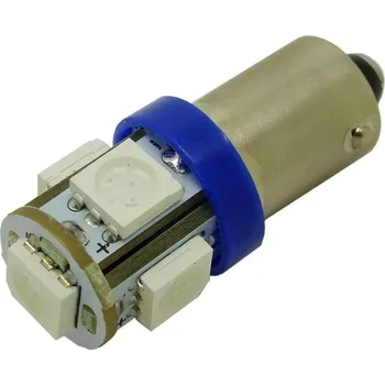 Autožárovka BA9S, LED 5x 5050 SMD - Modrá