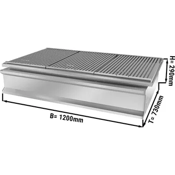 Příprava pizzy G.Gastro Gril na dřevěné uhlí - 1,2 m