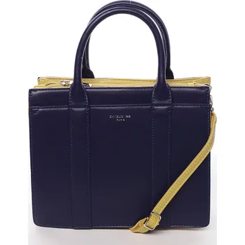 Kabelka Francouzská koženková dámská kabelka Alana modrá