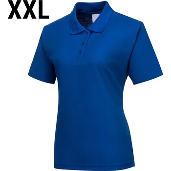 G.Gastro Ladies' Uniform Polo Shirt – Royal Blue - Size XXL - Short Sleeve - 65/35 Polycotton