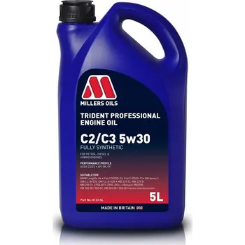 Motorový olej MILLERS OILS Motorový olej TRIDENT PRO C2 5W30 5L MILLERS OILS 81235
