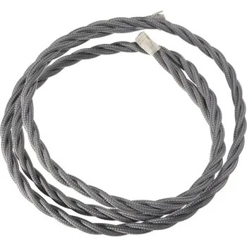 elektrický kabel Retro kabel spirálový, vodič s textilním obalem 3x0.75mm, šedý