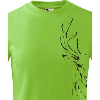 Chlapecké tričko Dětské triko s jelenem 2, Barva Jablková zelená, Velikost 158 cm/12 roků, Canvas Dětské tričko Bezvatriko.cz 1000