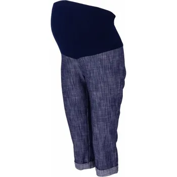 Be MaaMaa Těhotenské 3/4 kalhoty s elastickým pásem - granát/melírované, Velikosti těh. moda M (38)