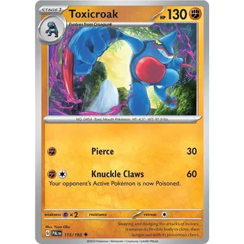 Karetní hra Toxicroak 115/193 - Paldea Evolved Typ karty: Non-Holo