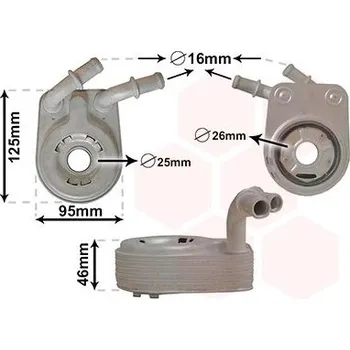 Chladič motoru Olejový chladič, motorový olej VAN WEZEL 17003458