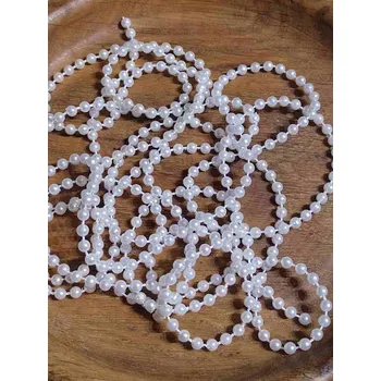 umělá květina Perlový řetěz Ø4 mm bílá