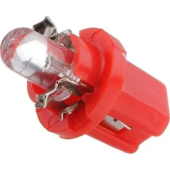 Autožárovka T5, B8.5D, 1x 5mm LED - Červená