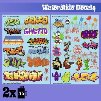 Plastikový model Waterslide Decals – Train and Street Graffiti Mix