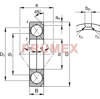 FAG QJ 312-XL-N2-MPA-T42A čtyřbodové ložisko