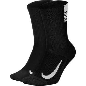 Vysoké funkční ponožky Nike MULTIPLIER CREW (2 PAIRS) černé SX7557-010 - M | UK 8,5 | US 11