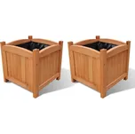 vidaXL Dřevěné vyvýšené záhony 30 x 30 x 30 cm set 2 ks
