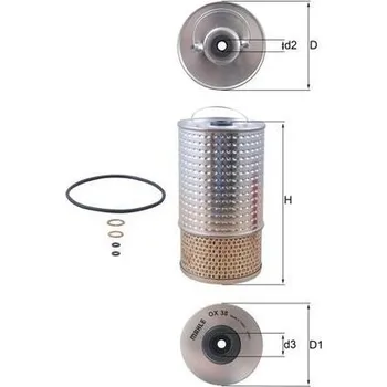 Olejový filtr Olejový filtr MAHLE OX 38D