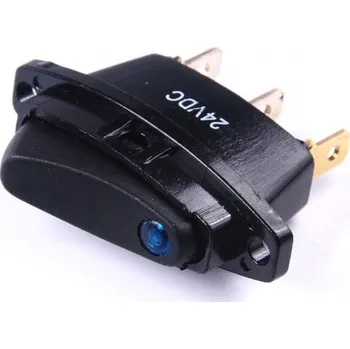 Auto elektroinstalace Přepínač podsvětlený elipsa 24V modrý