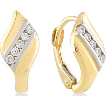 Náušnice Lillian Vassago Patentové náušnice se zirkony v kombinovaném zlatě LLV06-GER223