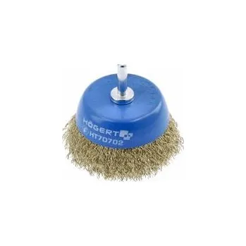 Drátěný kartáč Högert Kartáč drátěný čelní s nástavcem 75 mm, mosazný drát 0,3 mm