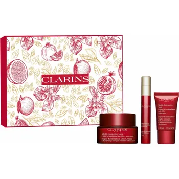 Masážní přístroj Clarins CLARINS SET (SUPER RESTORATIVNÍ DENNÍ KRÉM 50ML + SUPER RESTORATIVNÍ REMODELAČNÍ SÉRUM 10ML + SUPER RESTORATIVNÍ NOČNÍ KRÉM 15ML)
