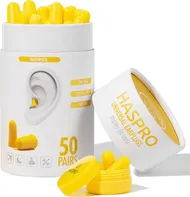 Haspro Tube50 pěnové špunty do uší žluté 100 ks