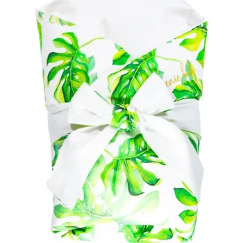 Zavinovačka enie baby Péřová zavinovačka SATINE tropical leaves 80x80 cm