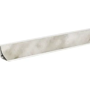 Kuchyňská pracovní deska Těsnící PVC lišta LB 15 3000 x 13,4 x 13,4 mm Mramor bílý