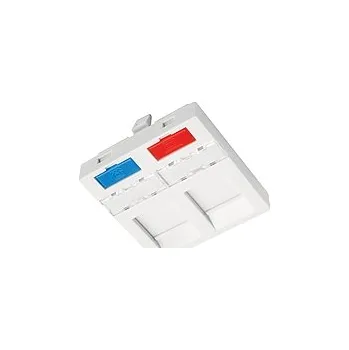 Elektrická zásuvka Modul French style Solarix 45x45mm pro 2 keystony přímý bílý 23100203