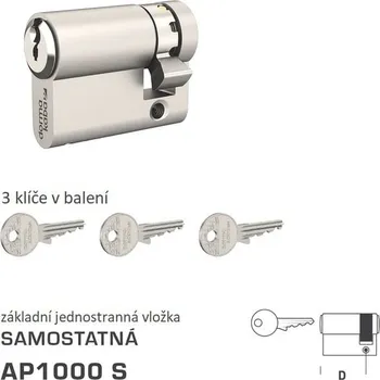 Dveřní kování DK - AP1000 S jednostranná 40 mm NP - Nikl perla