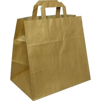 Jednorázové nádobí Taška papírová 26+17x25cm hnědá - 250 ks