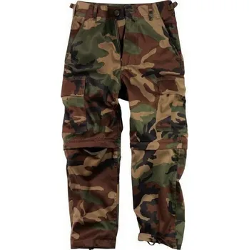 Pánské kalhoty Mil-Tec (Německo) - MLT Dětské maskáčové kalhoty - zip-off - Woodland Velikost: XXL - výška postavy 170 / 176 cm