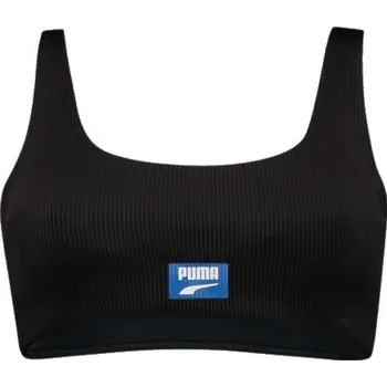 Dámské plavky Dámské dvoudílné plavky Puma SWIM RIBBED SCOOP NECK TOP W černé 938072-01 - S | UK 2 | US 3