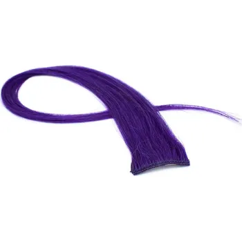 Příčesek Clip in pramínky REMY 30 cm, 4ks - fialová