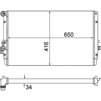 Chladič motoru Chladič, chlazení motoru MAHLE CR 854 001S