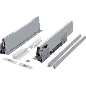 Zásuvkový kontejner Strong výsuv StrongBox 450/140mm, titan, hranatý reling