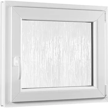 Okno SKLADOVÁ-OKNA.cz Jednokřídlé pl. okno REHAU Smartline+, otvíravo-sklopné pravé, sklo kůra - 500 x 500 mm Bílá