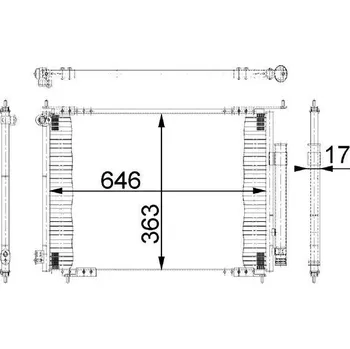Výparník klimatizace Kondenzátor, klimatizace MAHLE AC 678 000S