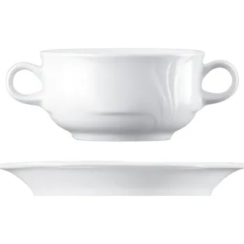 Lilien | Šálek na polévku s podšálkem, bílý, 340 ml, Désirée