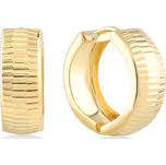 Lillian Vassago Kruhové zlaté náušnice s gravírem 1,6 cm LLV06-GER191