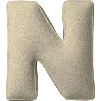 Polštář Yellow Tipi Béžový bouclé polštář písmeno N 40 cm