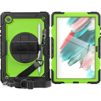 Pouzdro na tablet VSECHNONAMOBIL 59551 SOLID 360 Obal Samsung Galaxy Tab A8 (SM-X205/SM-X200) černý-zelený