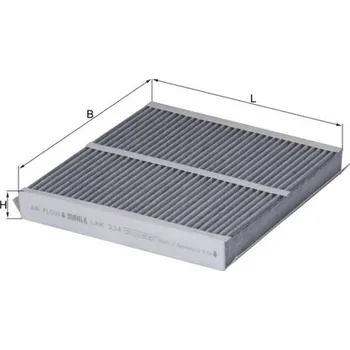 Ventilátor topení a klimatizace Kabinový filtr MAHLE LAK 234