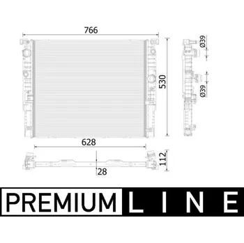 Motor automobilu Chladič, chlazení motoru MAHLE CR 937 000P