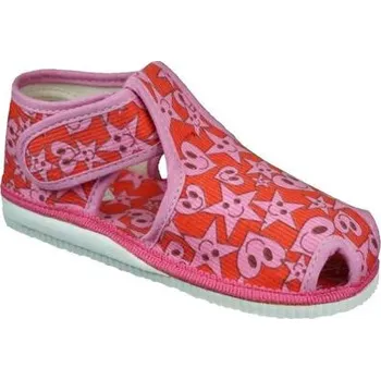 Dívčí bačkory obrázkové bačkory dětské 805-1 růžové velikost 17,5