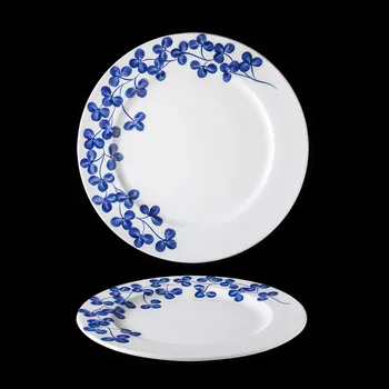 Talíř Lilien | Talíř mělký, modré květiny, 28 cm, Indigo Clover