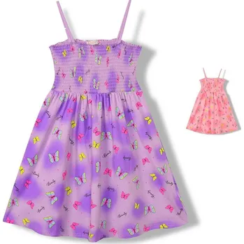 Dívčí oblečení KUGO DÍVČÍ ŠATY "FLICKERY" Barva: fialová, Velikost: 116