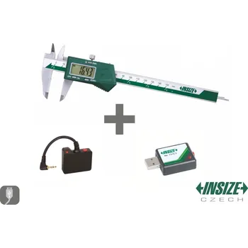 Posuvné měřítko Sada: digitální posuvné měřítko 200/0,01 mm + vysílač a jednokanálový přijímač dat INSIZE