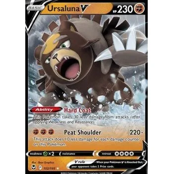 Karetní hra Pokémon SIT 102/195 Ursaluna V - Silver Tempest