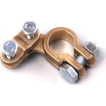 Autobaterie akusvorka mosaz boční KOVANÁ +